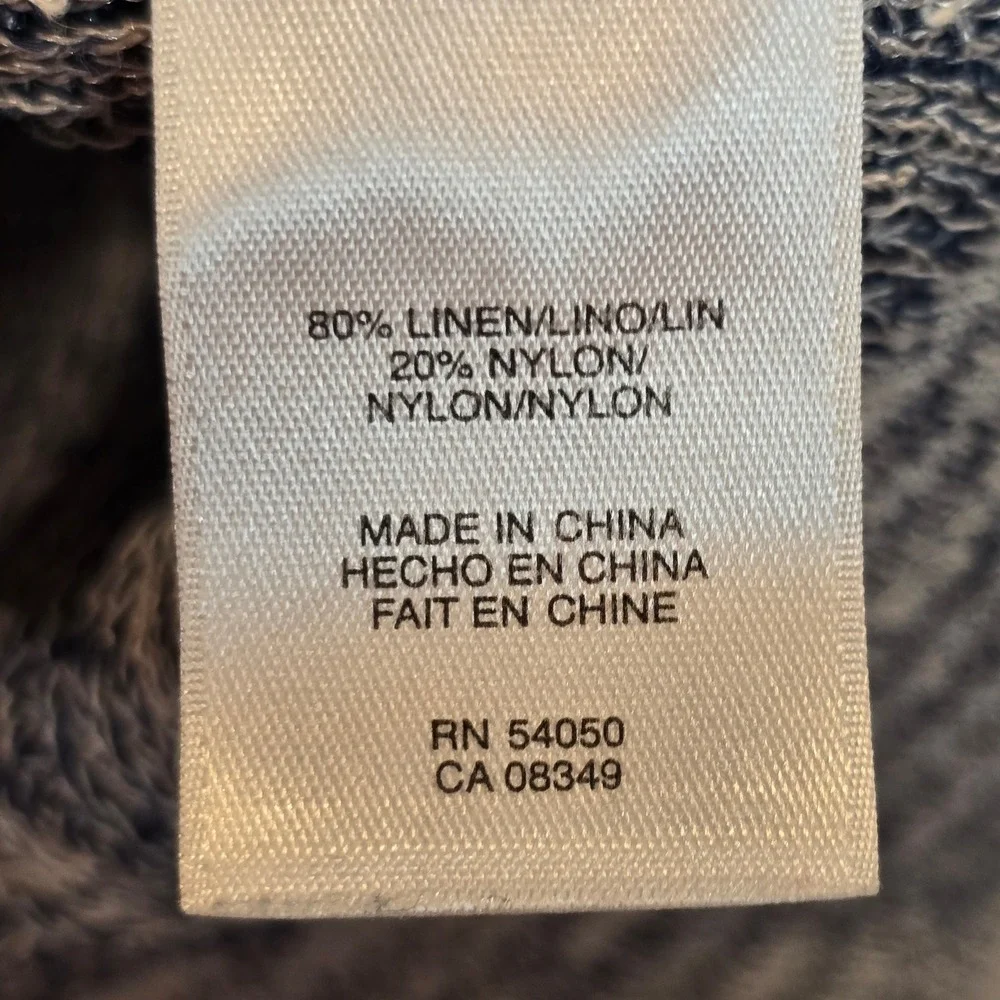 Rachel Roy Sweater Linen Cardigan Womens Medium Blue - Picture 4 of 6